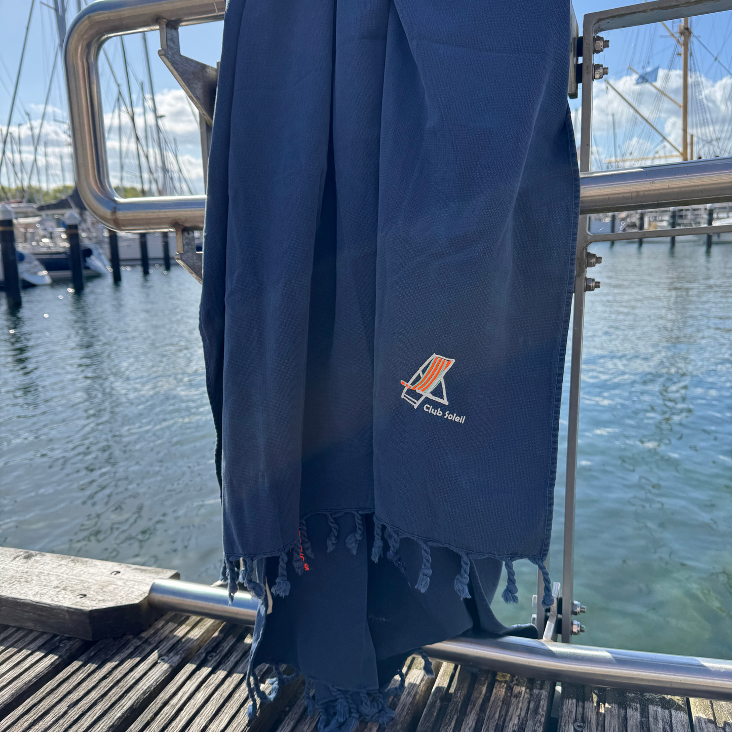 Strandtuch, Badetuch Blau "Club Soleil"