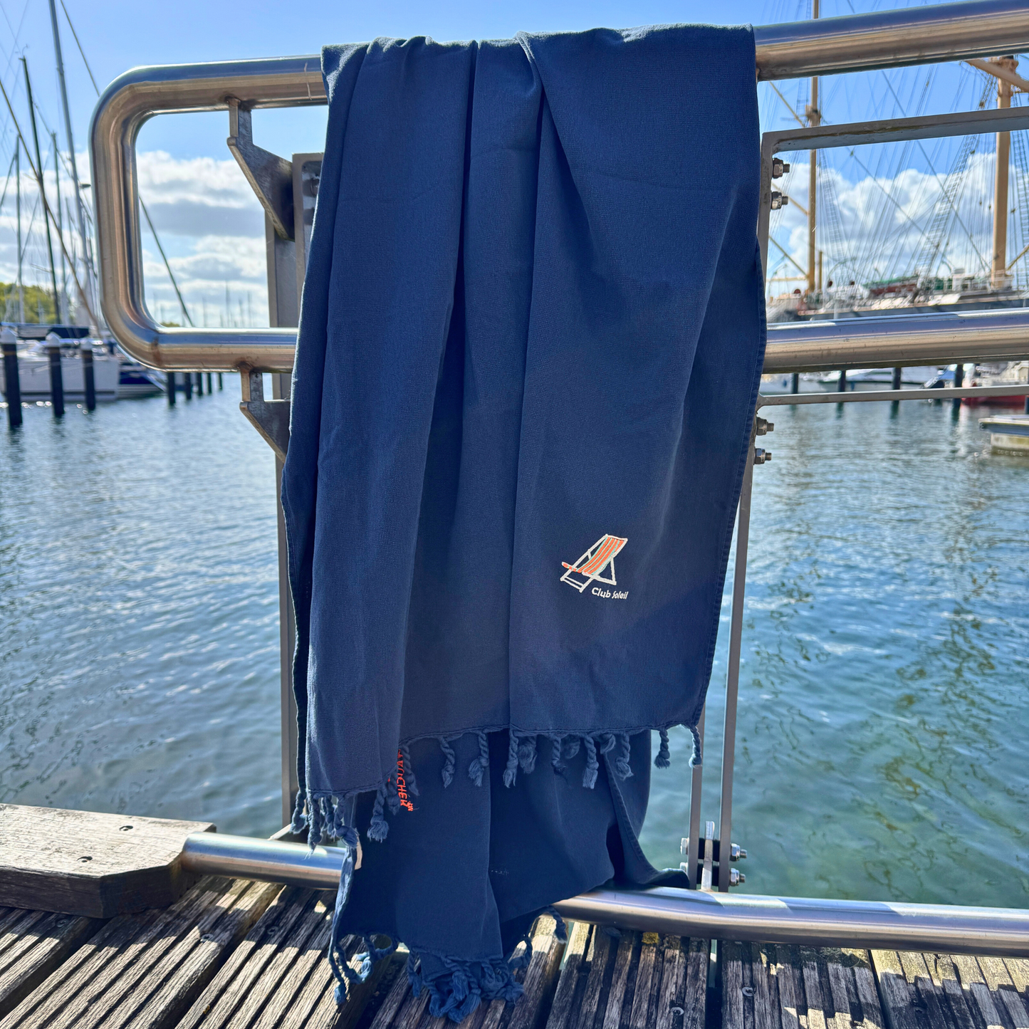 Strandtuch, Badetuch Blau "Club Soleil"