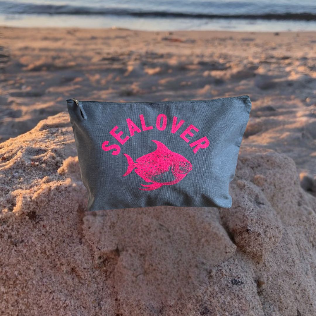 Kulturtasche verwaschenes Blau "Sealover"