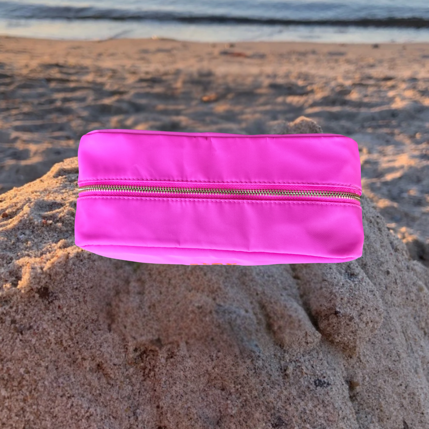 Kulturtasche / Beautycase Pink "Ocean child"