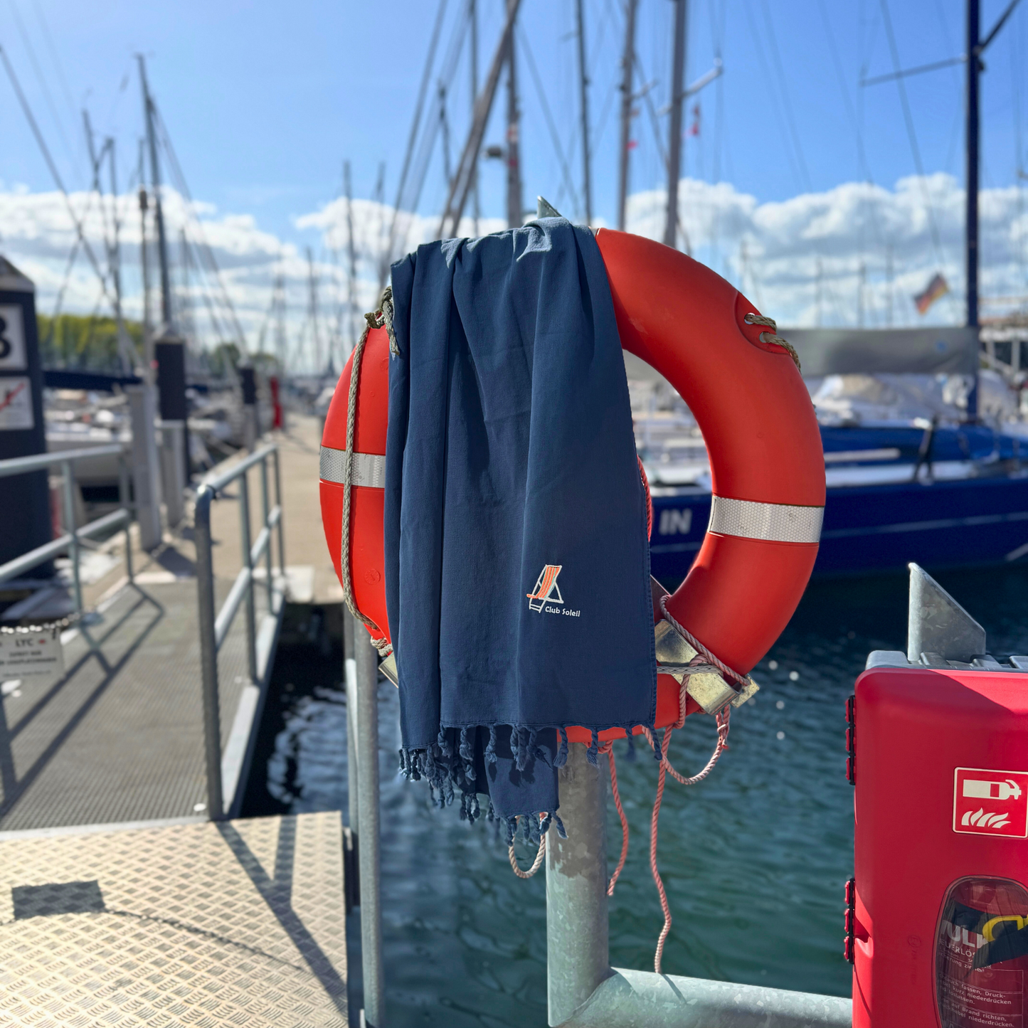 Strandtuch, Badetuch Blau "Club Soleil"