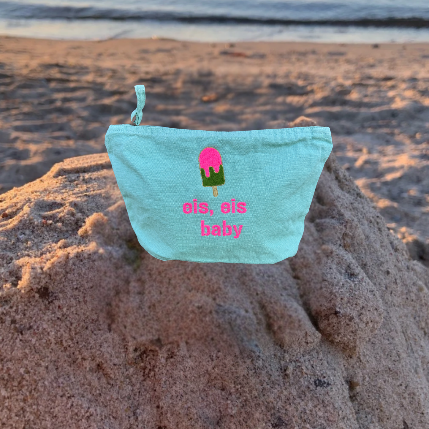 Kulturtasche Mint "eis, eis baby"