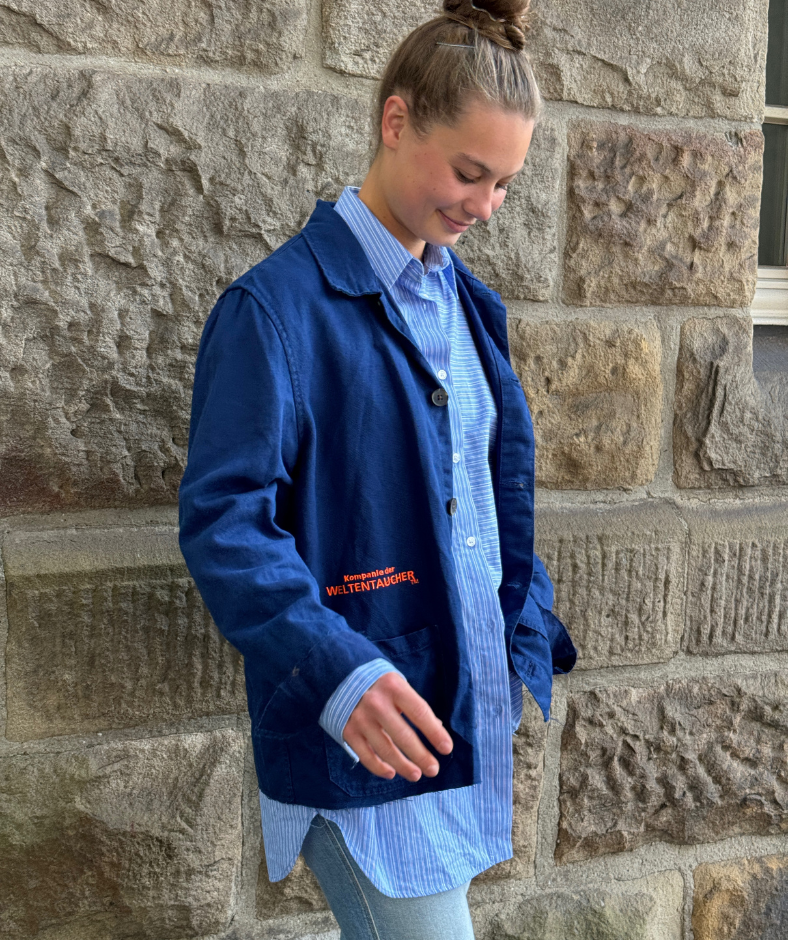 Overshirt Blau "Jeder Tag ist ein Abenteuer"