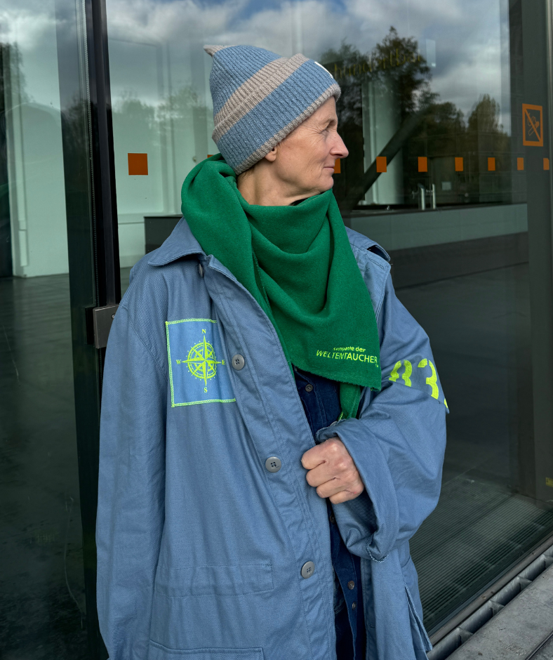 Parka Blau "Seegang" mit herausnehmbarem Winterfutter