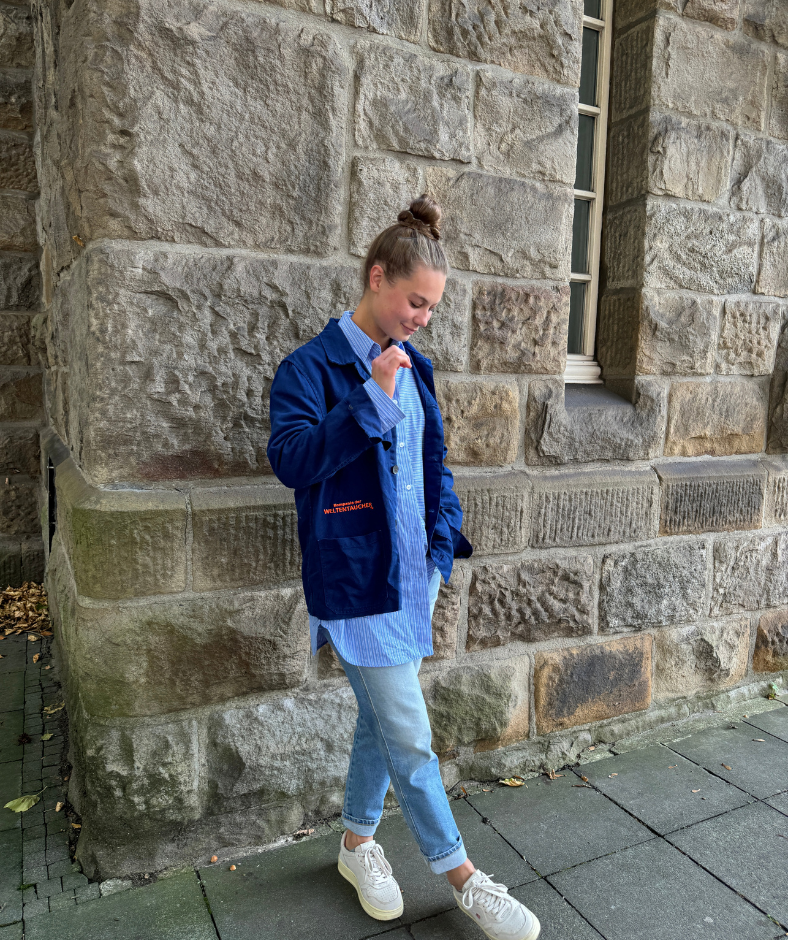 Overshirt Blau "Jeder Tag ist ein Abenteuer"