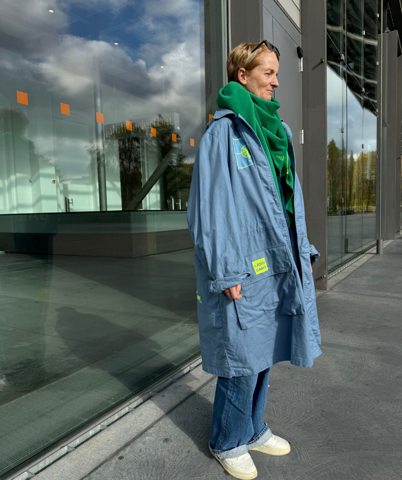 Parka Blau "Seegang" mit herausnehmbarem Winterfutter