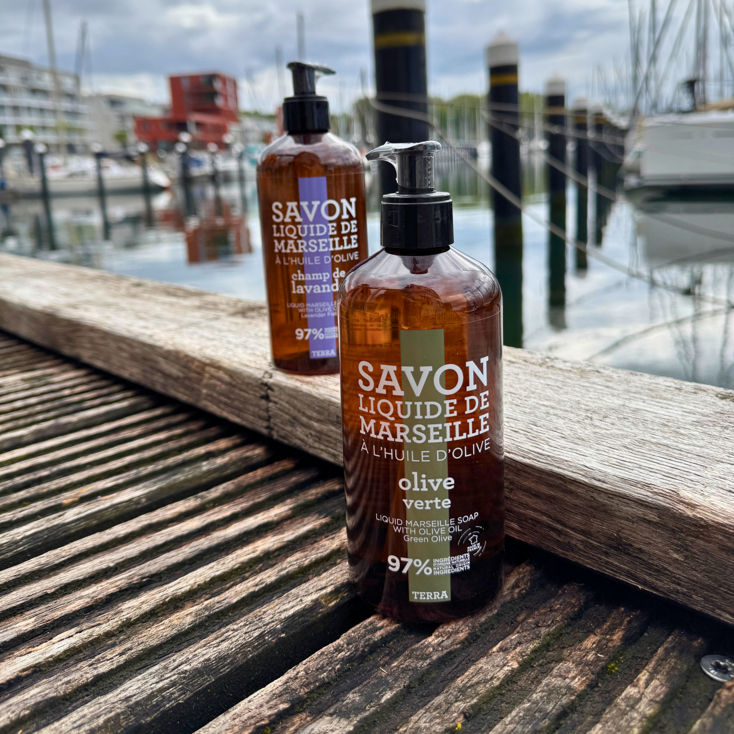 Olivenseife aus praktischem Spender 500ml