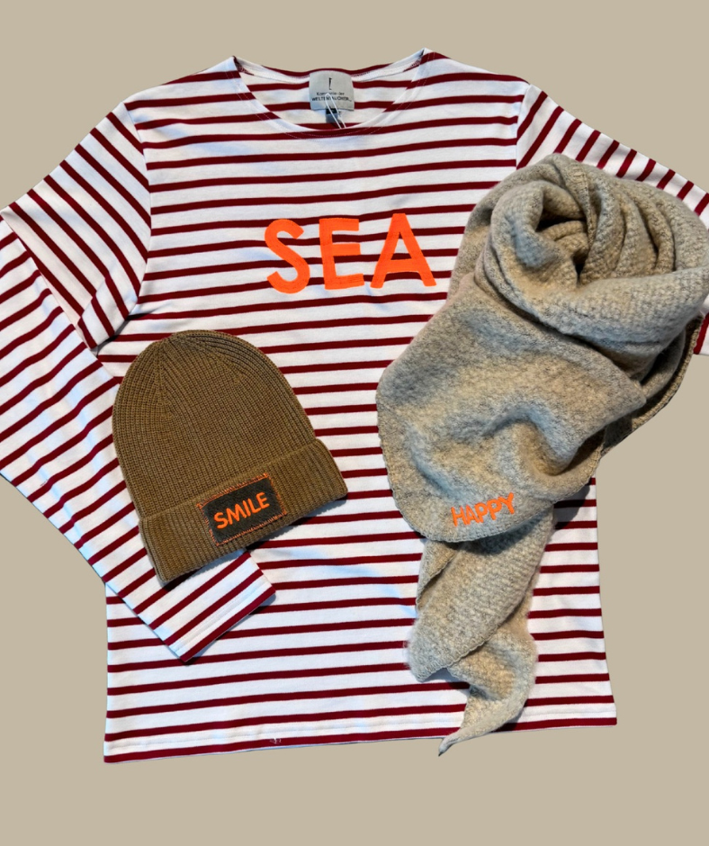 Ringelshirt Rot-Weiß "SEA"