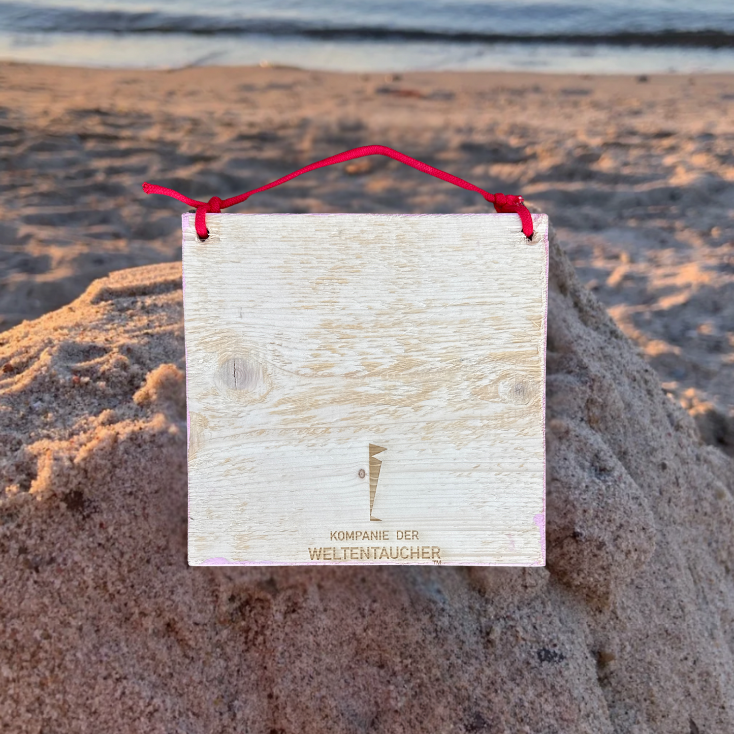 Holzschild Pink "Meer"