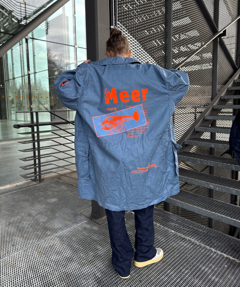 Parka Blau "Meer" mit herausnehmbarem Winterfutter