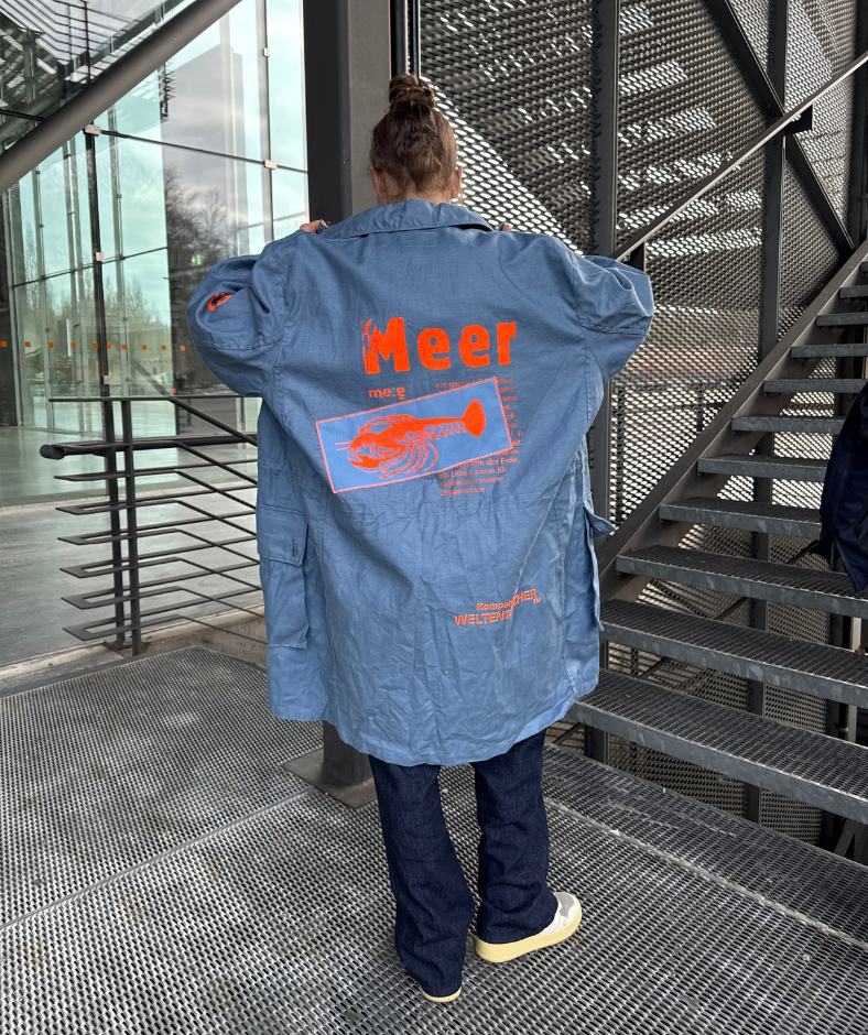 Parka Blau "Meer" mit herausnehmbarem Winterfutter