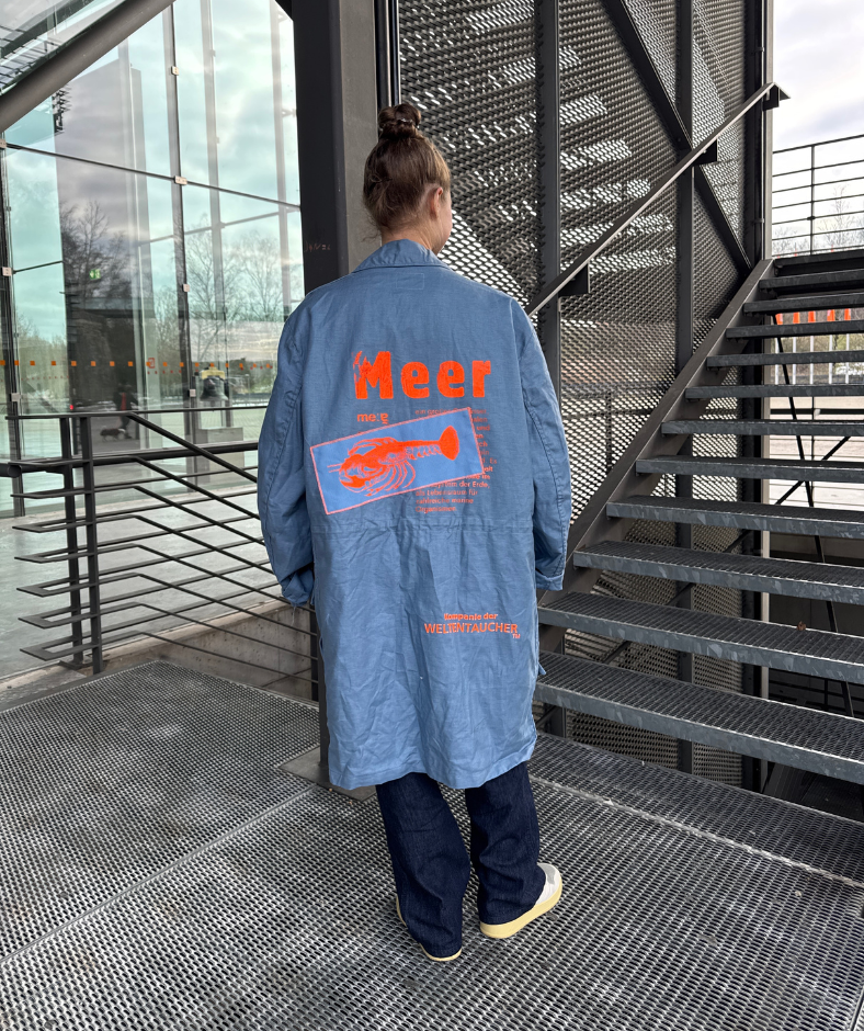 Parka Blau "Meer" mit herausnehmbarem Winterfutter