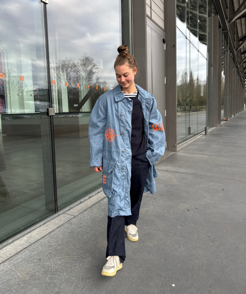 Parka Blau "Meer" mit herausnehmbarem Winterfutter