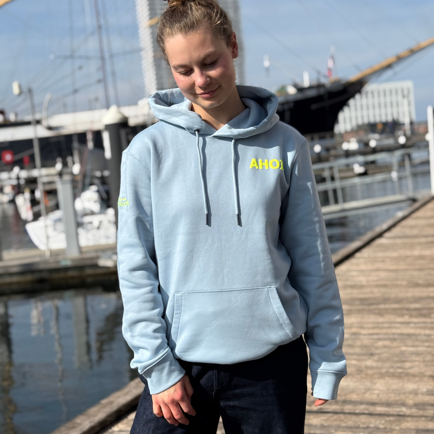 Hoodie Light Blue "Seegang"