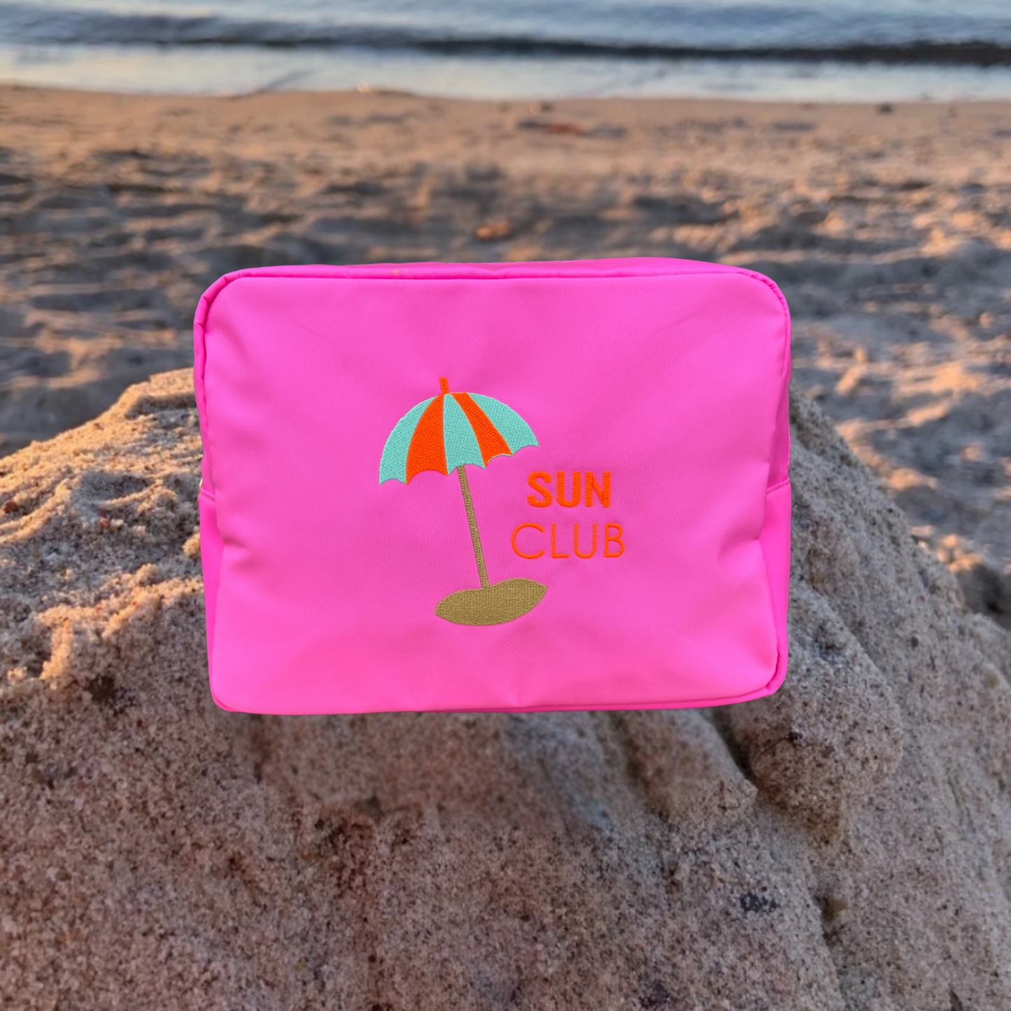 Kulturtasche / Beautycase Pink "Sun Club"