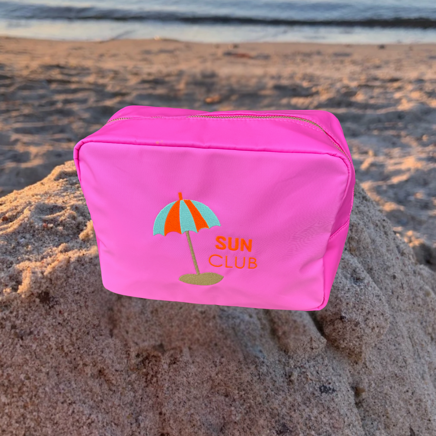 Kulturtasche / Beautycase Pink "Sun Club"