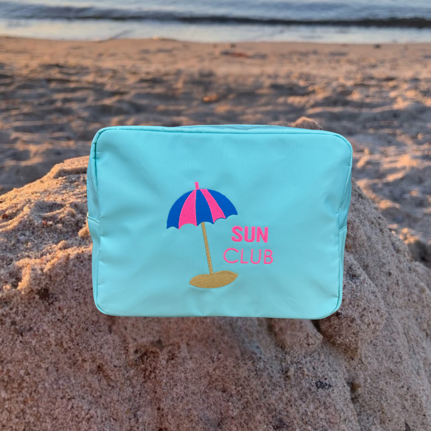Kulturtasche / Beautycase Mint "Sun Club"