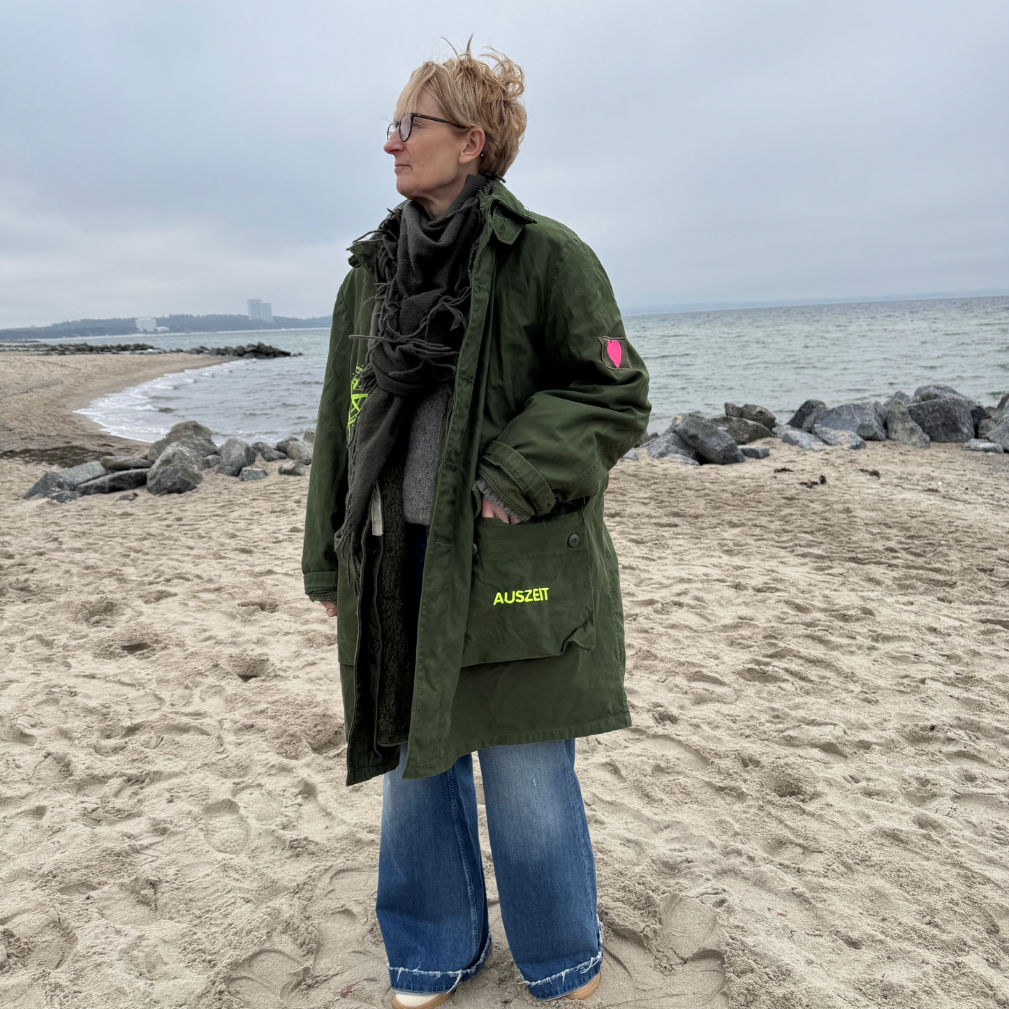Parka Khaki "Big Love Ostsee" - mit herausnehmbarem Winterfutter