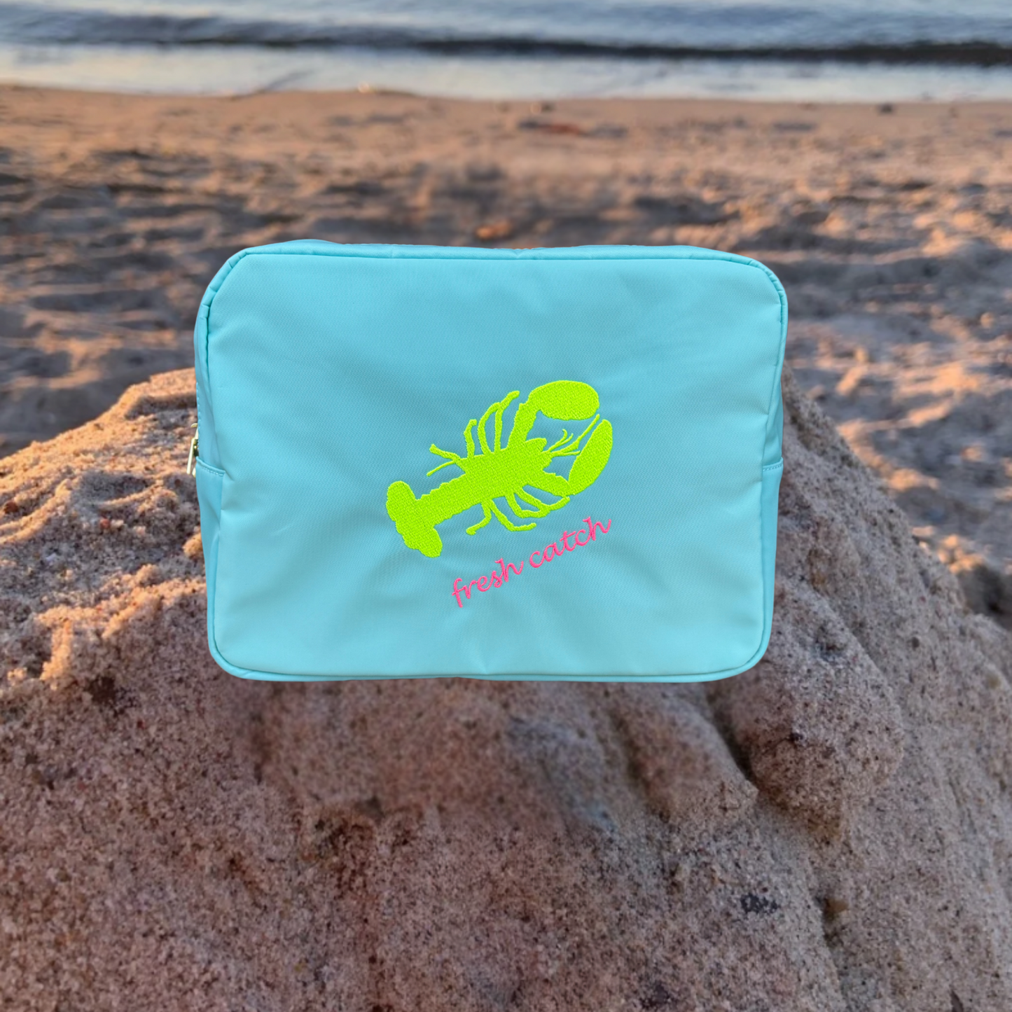 Kulturtasche / Beautycase Mint "fresh catch"