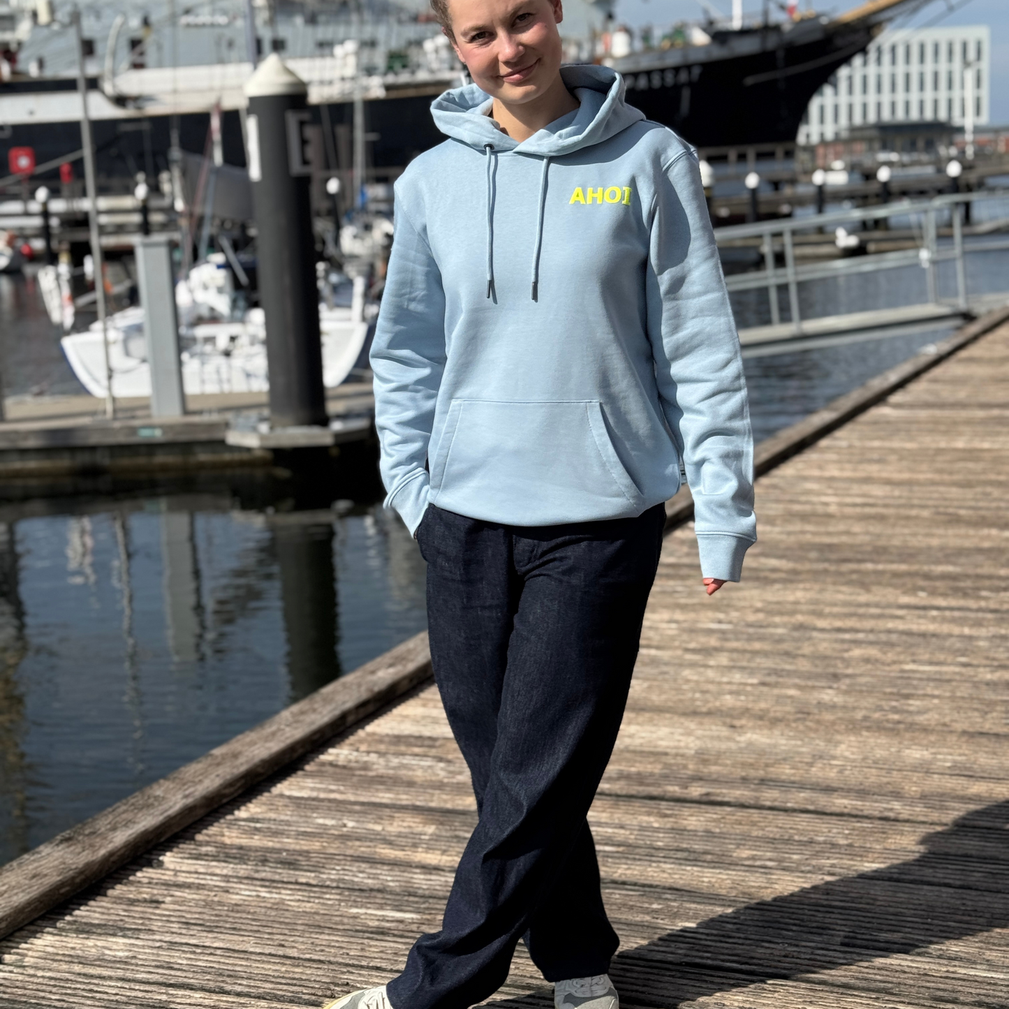 Hoodie Light Blue "Seegang"
