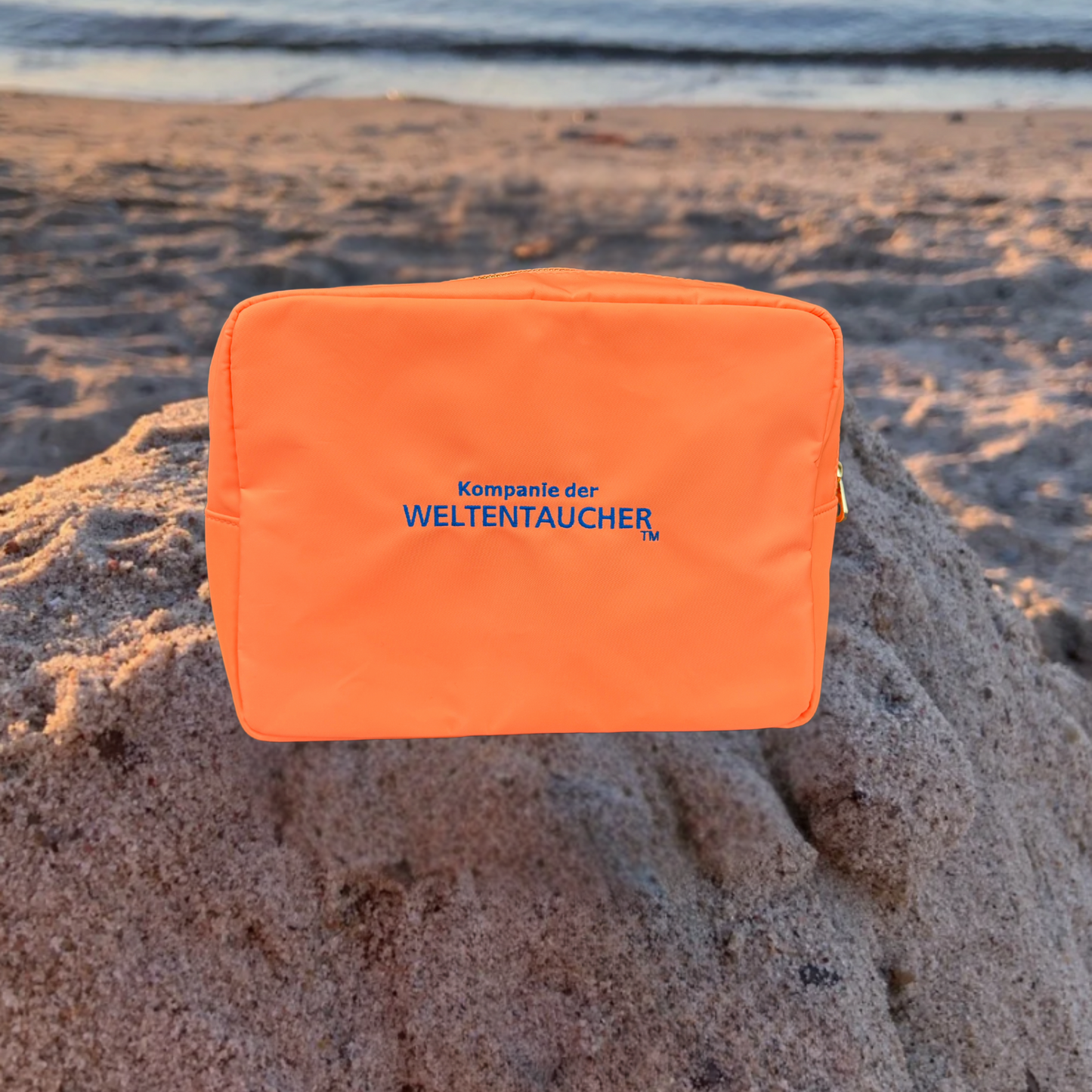 Kulturtasche / Beautycase Orange "fresh catch"