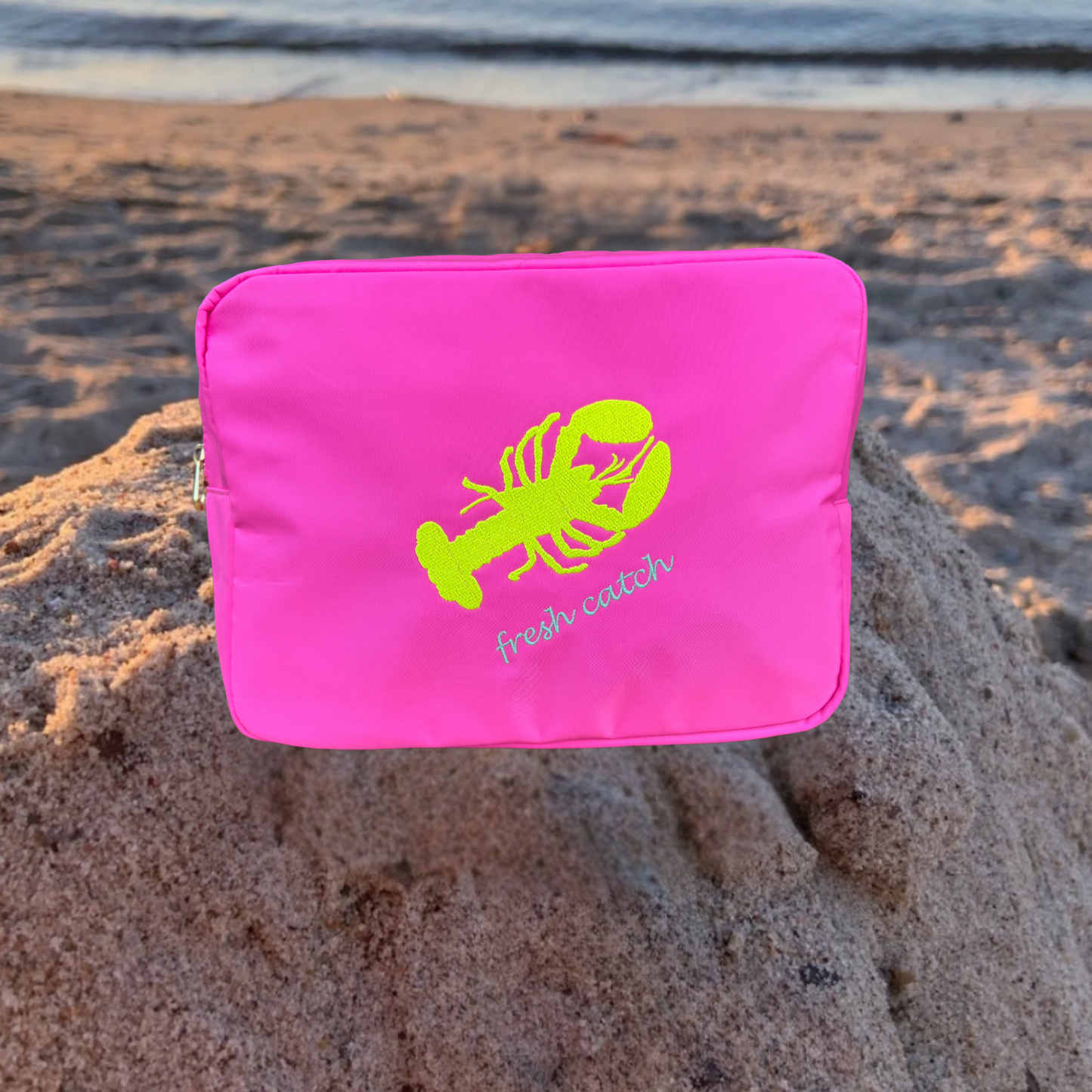 Kulturtasche / Beautycase Pink "fresh catch"