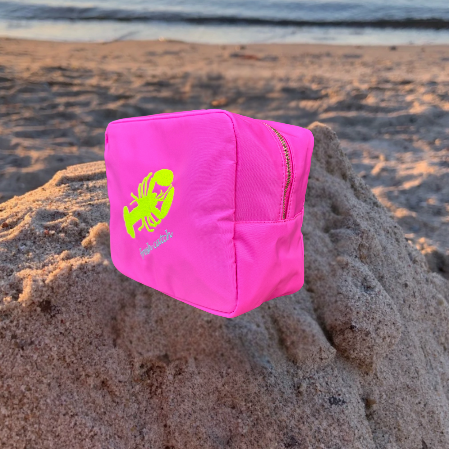 Kulturtasche / Beautycase Pink "fresh catch"