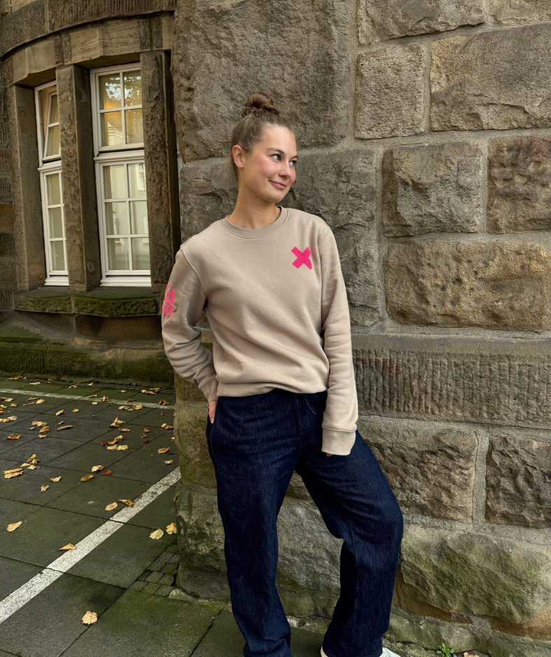 Sweatshirt Cappucino " Wind Meer Wellen Freiheit"