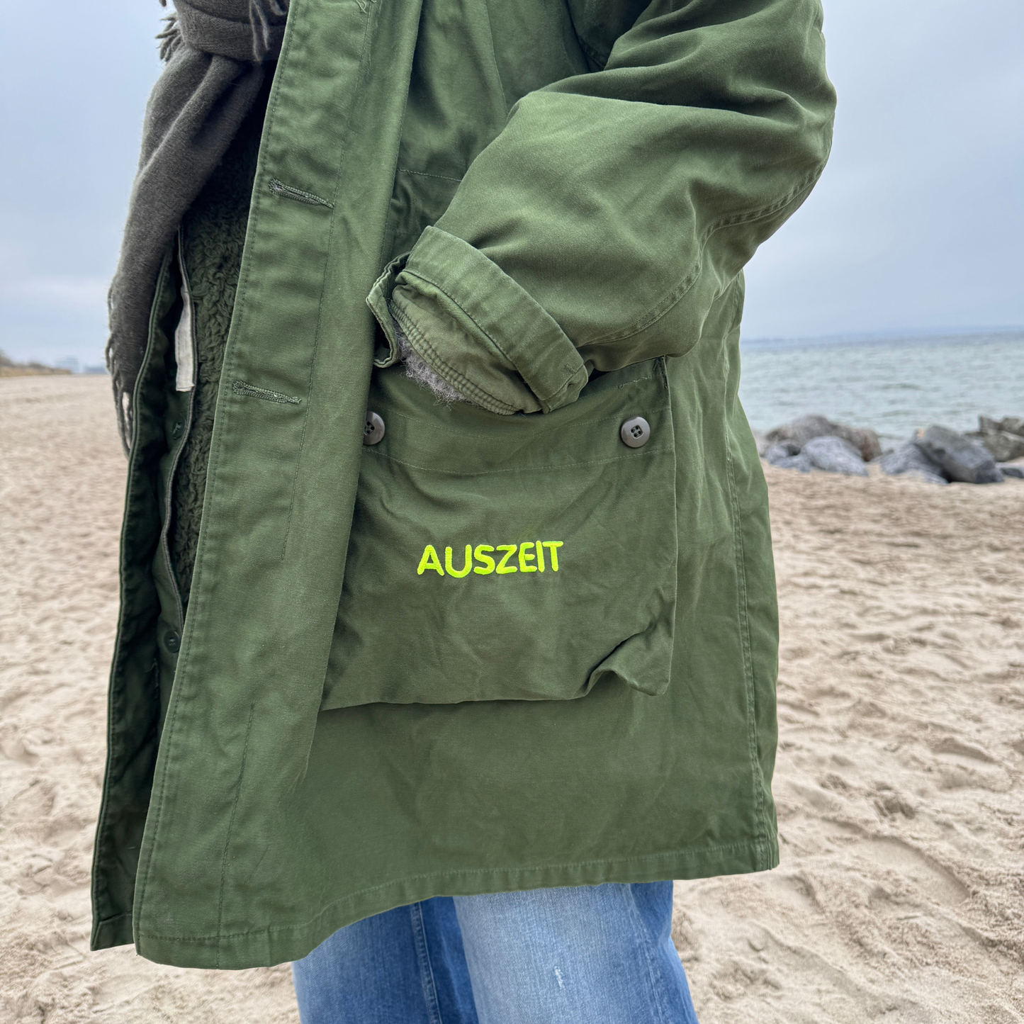 Parka Khaki "Big Love Ostsee" - mit herausnehmbarem Winterfutter