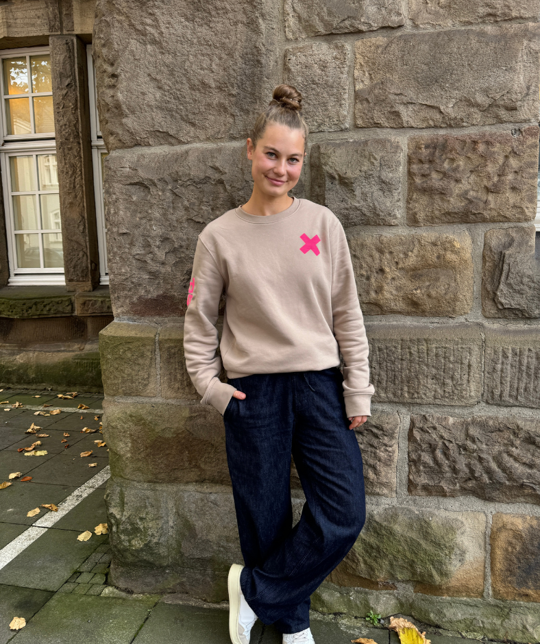 Sweatshirt Cappucino " Wind Meer Wellen Freiheit"