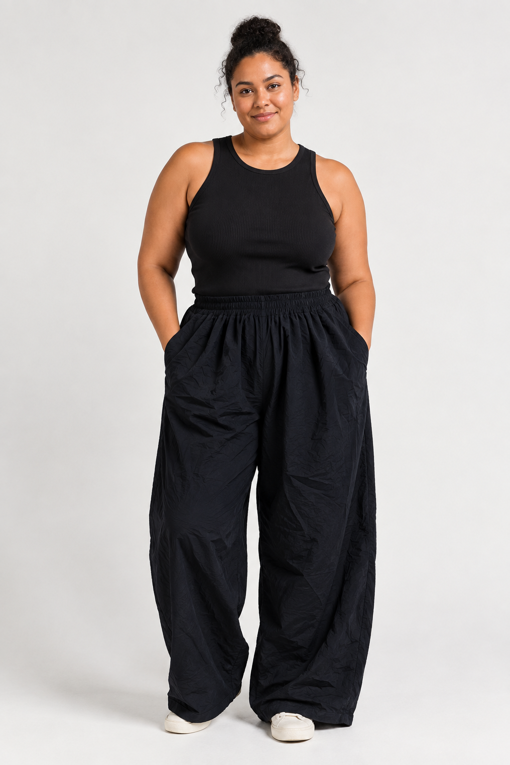 Cordhose weites Bein schwarz
