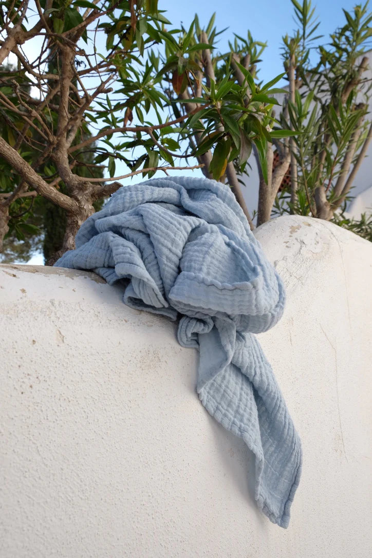 WAYDA Tuch Musselintuch BIG "Horizon Blue"