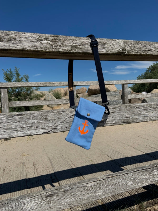 Crossoverbag small blau "Anker"