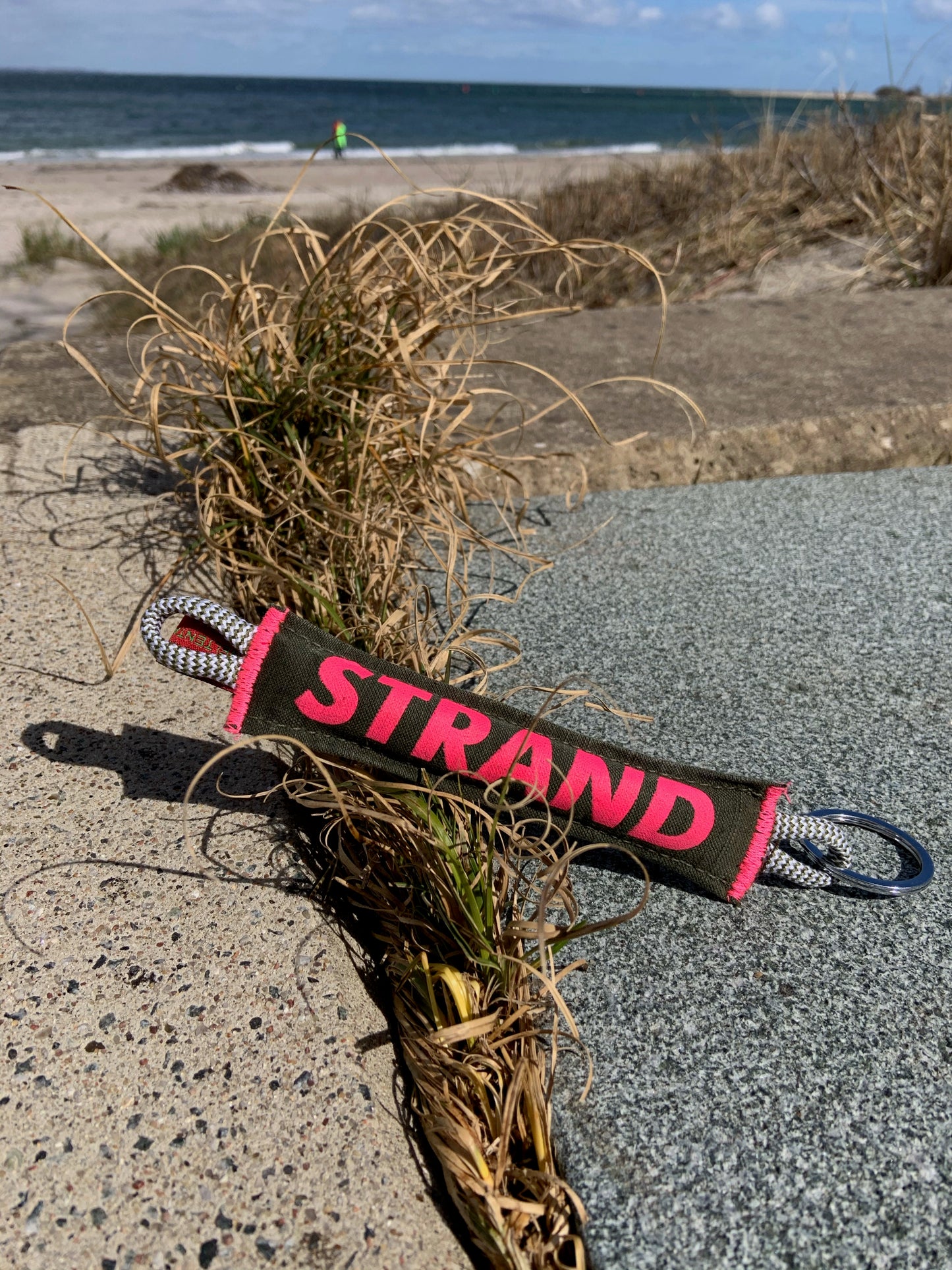 Schlüsselanhänger "Strand" pink