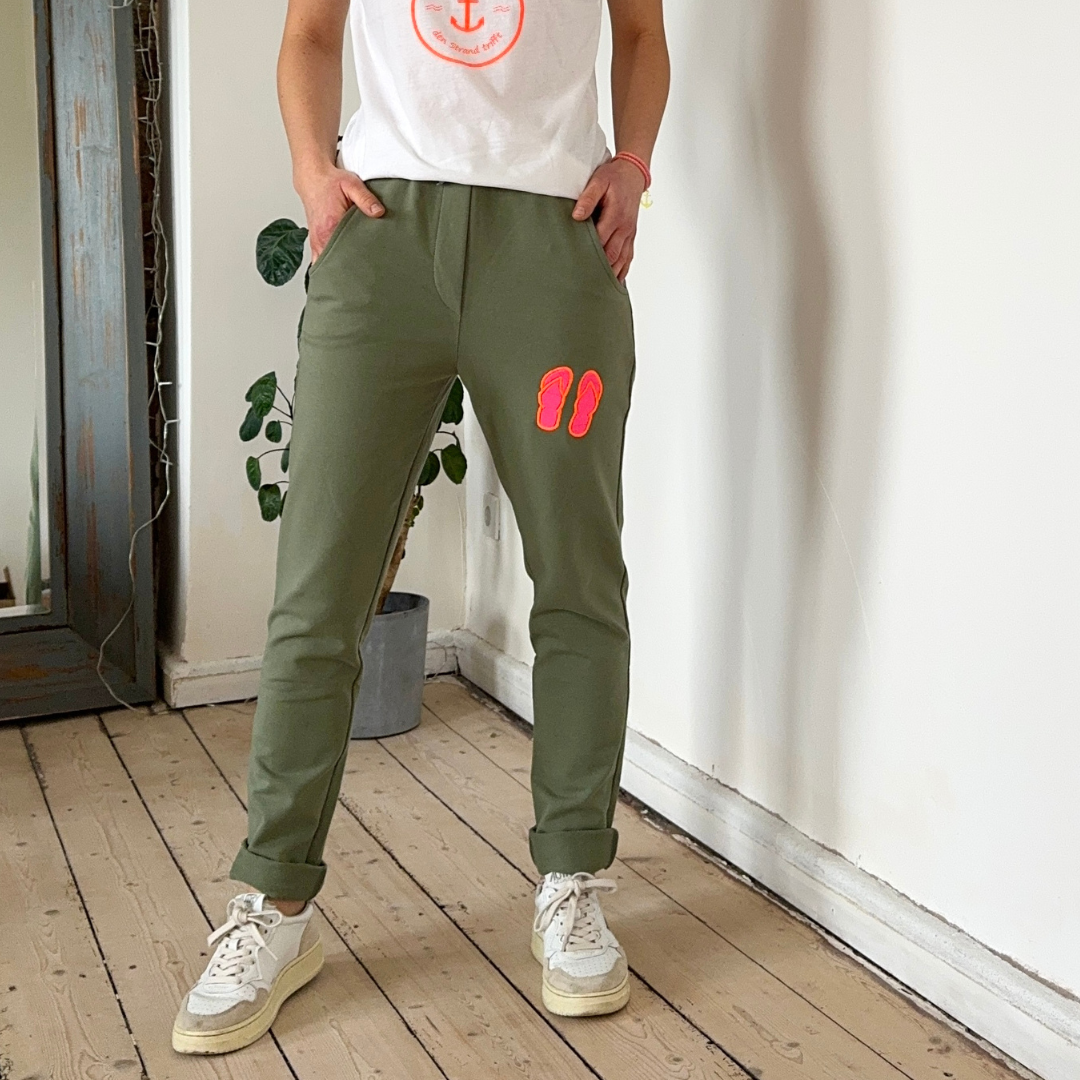 Freizeithose grün-grau "FlippiFloppi"