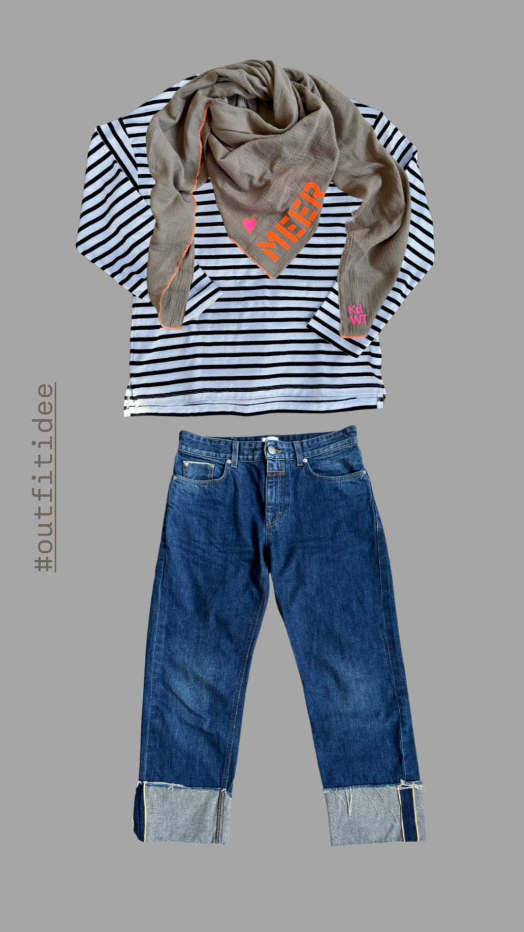 Ringelshirt "SEA" orange