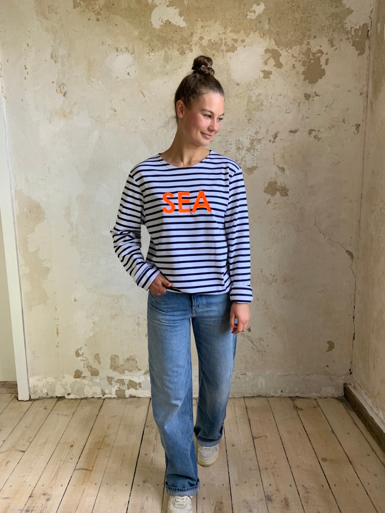 Ringelshirt "SEA" orange