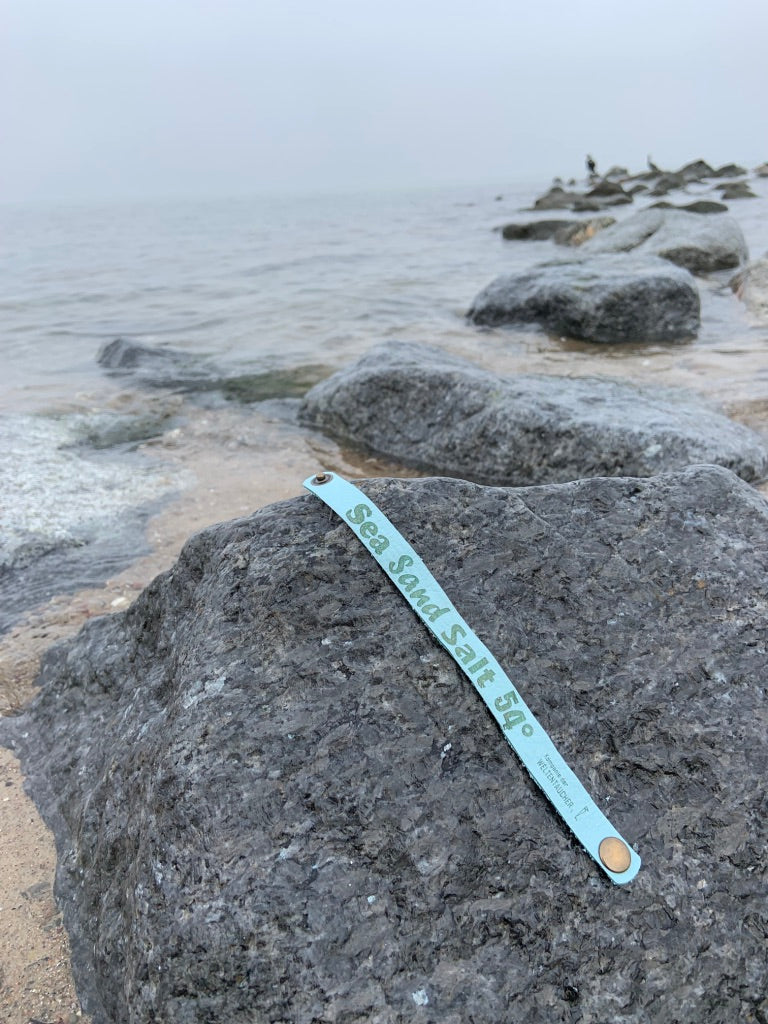 Lederarmband blau "Sea Sand Salt"