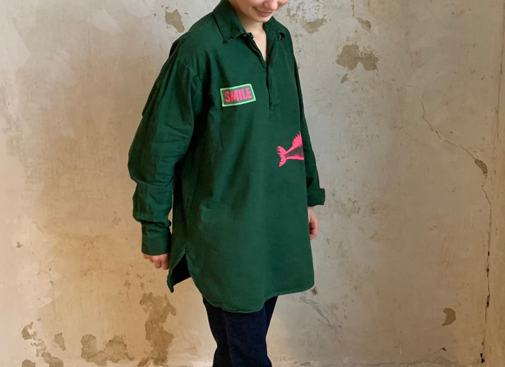 Bluse khaki "Smile"