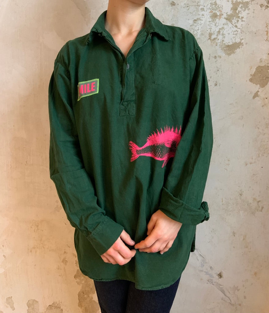 Bluse khaki "Smile"