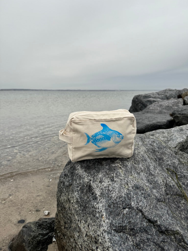 Kosmetiktasche "Fisch Blau"
