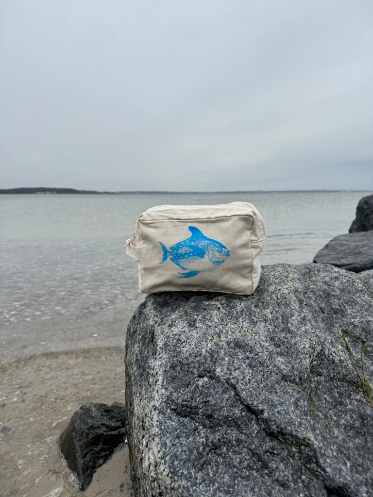 Kosmetiktasche "Fisch Blau"