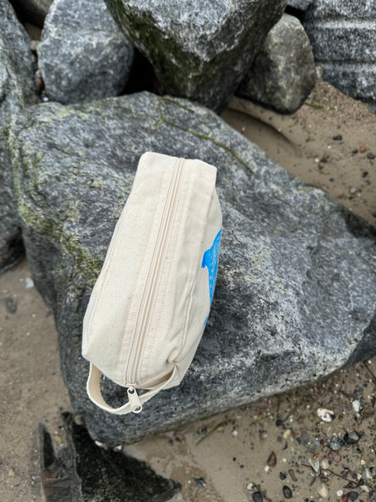 Kosmetiktasche "Fisch Blau"