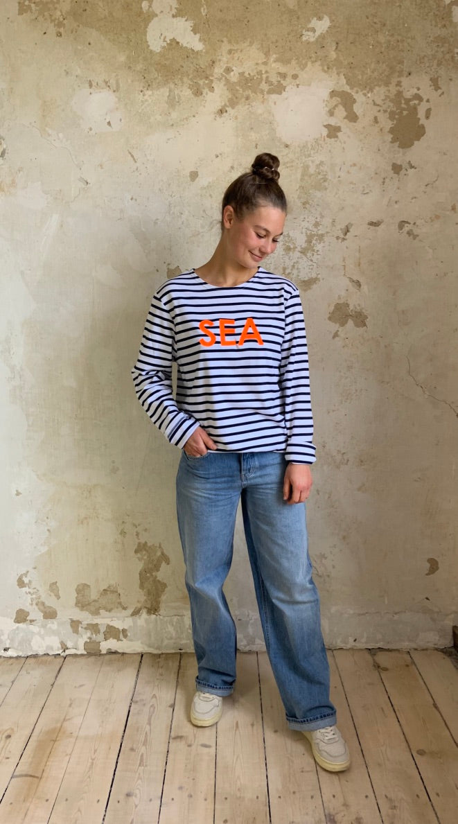 Ringelshirt "SEA" orange