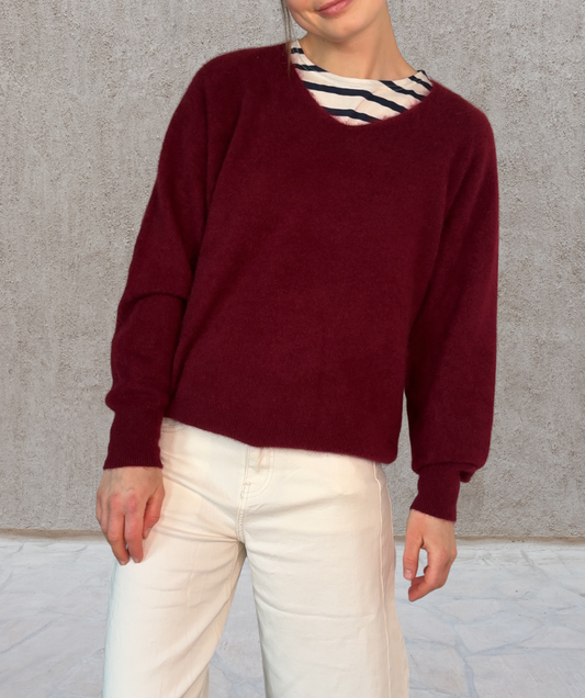 Kaschmirpullover "Bordeaux"