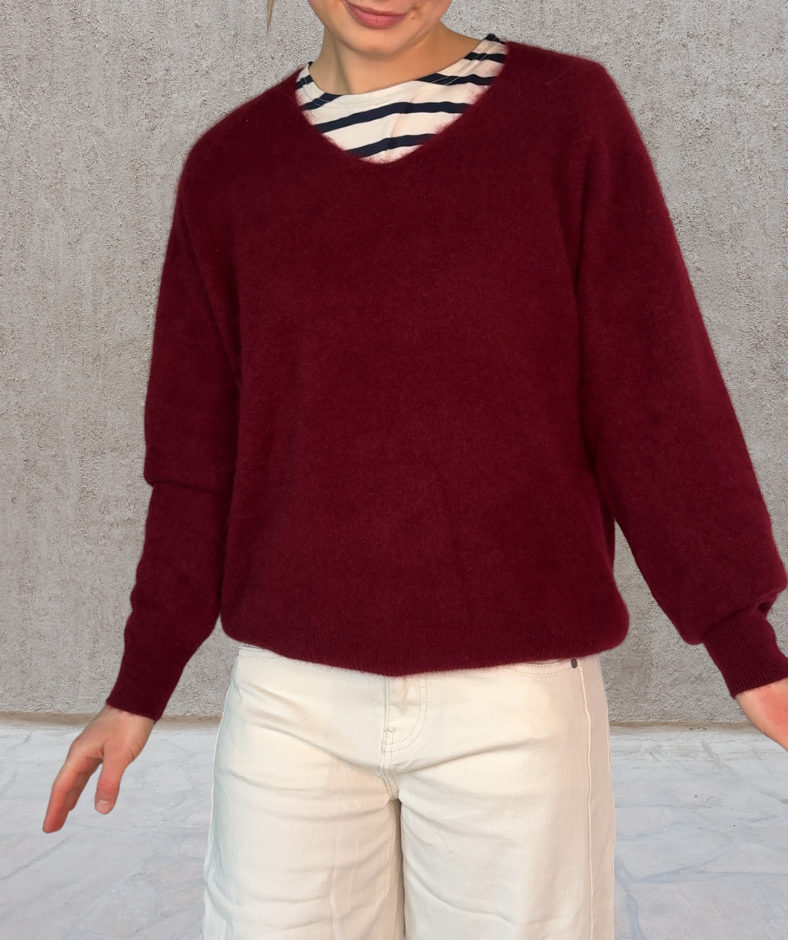 Kaschmirpullover "Bordeaux"