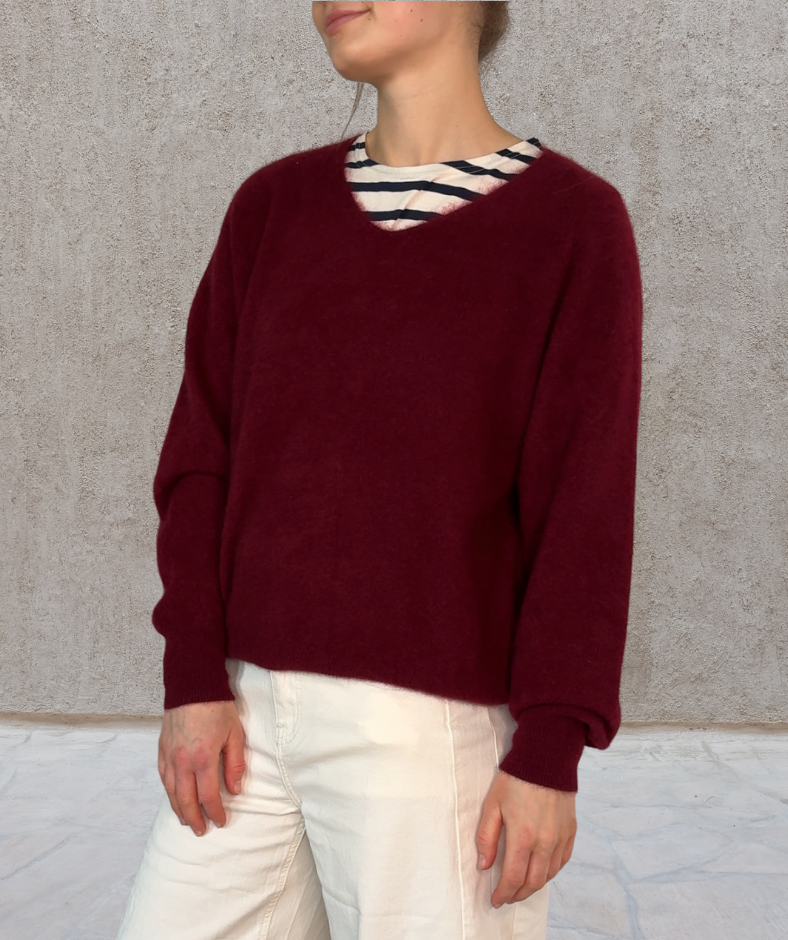Kaschmirpullover "Bordeaux"
