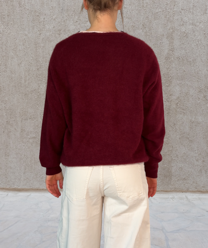 Kaschmirpullover "Bordeaux"