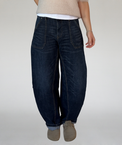 Jeans mit aufgesetzten Taschen