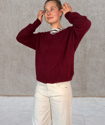 Kaschmirpullover "Bordeaux"